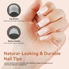 image:imageJODSONE Gel Nail Kit Square Nail Tips 480PCS Mini Rechargeable Nail Lamp Pre Shaped Clear Full Cover Fake Nails Tips with Nail Glue amp Top Coat U V LED Curing Lamp DIY Manicure Gifts for WomenLamp Clear Nail TipsSquare1