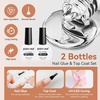 image:imageJODSONE Gel Nail Kit Square Nail Tips 480PCS Mini Rechargeable Nail Lamp Pre Shaped Clear Full Cover Fake Nails Tips with Nail Glue amp Top Coat U V LED Curing Lamp DIY Manicure Gifts for WomenLamp Clear Nail TipsSquare1