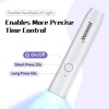 image:imageJODSONE Handheld Small U V Nail Lamp with Magnet and LCD Display Rechargeable Portable Mini Nail Lamp for Home DIY Manicure PinkLight White