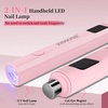 image:imageJODSONE Handheld Small U V Nail Lamp with Magnet and LCD Display Rechargeable Portable Mini Nail Lamp for Home DIY Manicure PinkPink