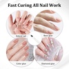 image:imageJODSONE Handheld Small U V Nail Lamp with Magnet and LCD Display Rechargeable Portable Mini Nail Lamp for Home DIY Manicure PinkWhite