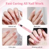 image:imageJODSONE Handheld U V Light for Gel Nails Portable Mini Nail Dryer Cordless Rechargeable USB Nail Dryer for Fast Curing for Home DIY Manicure Nail Art WhitePink
