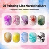 image:imageJODSONE Marble Nail Polish Blooming Marble Ink Gel for Nails 12 Colors Blue Purple Pink Ink Magic Watercolor Blooming Marble Effects Gel Nail Polish at Home DIY Nail Art Flower Design