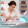 image:imageJODSONE Pink U V Nail Lamp for Gel Nail Polish Manicure Light with 4 Timers amp Automatic Sensor Nail Dryer Curing LED LightM5mblue