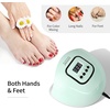 image:imageJODSONE Pink U V Nail Lamp for Gel Nail Polish Manicure Light with 4 Timers amp Automatic Sensor Nail Dryer Curing LED LightM5mlight Green