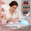 image:imageJODSONE Pink U V Nail Lamp for Gel Nail Polish Manicure Light with 4 Timers amp Automatic Sensor Nail Dryer Curing LED LightM5mpink