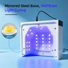 image:imageJODSONE Professional Nail Curing Lamp High Power U V LED Gel Nail Lamp with Arm Rest Magnetic Detachable Tray 4 Timer Modes LCD Display Infrared Sensor