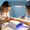 image:imageJODSONE Professional Nail Curing Lamp High Power U V LED Gel Nail Lamp with Arm Rest Magnetic Detachable Tray 4 Timer Modes LCD Display Infrared Sensor