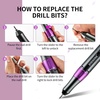 image:imageJODSONE Professional Nail Drill 45000 RPM Rechargeable Nail File for Nail Gel Removal Low Noise Portable for Home and Salon