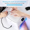 image:imageJODSONE U V LED Nail Lamp with Hand Pillow Large Space for Salon Portable Handle Front and Rear Dual Display Professional Nail Lamp Fast Drying Gel Nail Polish