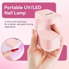 image:imageJODSONE U V Mini Nail Lamp Rechargeable with Timer Cordless Portable LED Light for Fast Curing Gel PolishPink
