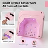 image:imageJODSONE U V Nail Lamp Rechargeable Portable with 3 Timers and LCD Display Screen for Cordless Nail Dryer Gel PinkH10pink