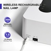image:imageJODSONE U V Nail Lamp Rechargeable Portable with 3 Timers and LCD Display Screen for Cordless Nail Dryer Gel PinkWhite