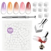 image:imageJODSONE 100PCS Soft Nail Sponges for Ombre with 1 Stainless Grabbing Pen Professional Gradient Nail Sponge Tool Nail Art Gradient Designs Blush Nail Art