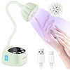 image:imageJODSONE Fast Curing U V Nail Lamp  Portable and Flexible Gooseneck Lamp with 360 Adjustable Design Rechargeable LED Dryer for Gel Polish Auto Sensor amp 4 Timers Home DIY Manicure Light Mint GreenGreen