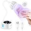 image:imageJODSONE Fast Curing U V Nail Lamp  Portable and Flexible Gooseneck Lamp with 360 Adjustable Design Rechargeable LED Dryer for Gel Polish Auto Sensor amp 4 Timers Home DIY Manicure Light Mint GreenWhite
