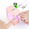 image:imageJODSONE U V Mini Nail Lamp Rechargeable with Timer Cordless Portable LED Light for Fast Curing Gel PolishPink