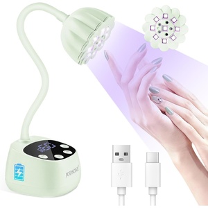 image:imageJODSONE Fast Curing U V Nail Lamp  Portable and Flexible Gooseneck Lamp with 360 Adjustable Design Rechargeable LED Dryer for Gel Polish Auto Sensor amp 4 Timers Home DIY Manicure Light Mint GreenGreen