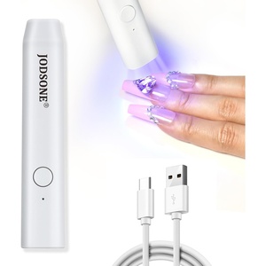 image:imageJODSONE Handheld U V Light for Gel Nails Portable Mini Nail Dryer Cordless Rechargeable USB Nail Dryer for Fast Curing for Home DIY Manicure Nail Art WhiteLight White