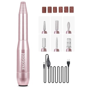 image:imageJODSONE Professional Electric Nail Drill 20000RPM Low Noise Work efficiently with 6 Replacement Drills for Salon and Home UseRose Gold