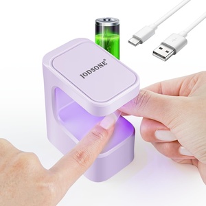 image:imageJODSONE U V Mini Nail Lamp Rechargeable with Timer Cordless Portable LED Light for Fast Curing Gel PolishQ6purple