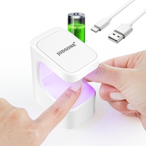 image:imageJODSONE U V Mini Nail Lamp Rechargeable with Timer Cordless Portable LED Light for Fast Curing Gel PolishQ6white