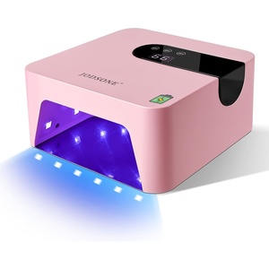 image:imageJODSONE U V Nail Lamp Rechargeable Portable with 3 Timers and LCD Display Screen for Cordless Nail Dryer Gel PinkH10pink