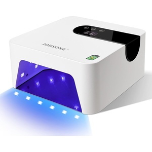 image:imageJODSONE U V Nail Lamp Rechargeable Portable with 3 Timers and LCD Display Screen for Cordless Nail Dryer Gel PinkWhite