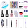 image:imageJODSONE Gel Nail Polish Kit with UV Light 18 Colors Gel Nail Polish Set with 150W UV Led Nail Lamp Base Coat Top Coat DIY Home Manicure Tools Nail art Glitters Rhinestones Gift for Women A018
