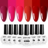image:imageJODSONE 10ml Red Gel Nail Polish Set 6Colors and Base Coat Top Coat