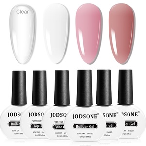 image:imageJODSONE 4 Bottles of 10ml Capacity Builder Gel Nail Set and 10ml Base Coat Top Coat