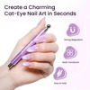 image:imageJODSONE 3in1 Cat Eye Magnet Nail Art ToolPurple Cylindrical amp Round Ball Nail Magnet Pens MultiEffect Magnets for Cat Eye Gel Polish DIY at Home SalonPurple