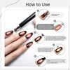 image:imageJODSONE 3in1 Cat Eye Magnet Nail Art ToolPurple Cylindrical amp Round Ball Nail Magnet Pens MultiEffect Magnets for Cat Eye Gel Polish DIY at Home SalonBlack