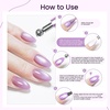 image:imageJODSONE 3in1 Cat Eye Magnet Nail Art ToolPurple Cylindrical amp Round Ball Nail Magnet Pens MultiEffect Magnets for Cat Eye Gel Polish DIY at Home SalonPurple