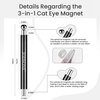 image:imageJODSONE 3in1 Cat Eye Magnet Nail Art ToolPurple Cylindrical amp Round Ball Nail Magnet Pens MultiEffect Magnets for Cat Eye Gel Polish DIY at Home SalonBlack
