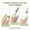 image:imageJODSONE 3in1 Cat Eye Magnet Nail Art ToolPurple Cylindrical amp Round Ball Nail Magnet Pens MultiEffect Magnets for Cat Eye Gel Polish DIY at Home SalonGreen