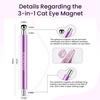 image:imageJODSONE 3in1 Cat Eye Magnet Nail Art ToolPurple Cylindrical amp Round Ball Nail Magnet Pens MultiEffect Magnets for Cat Eye Gel Polish DIY at Home SalonPurple