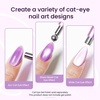 image:imageJODSONE 3in1 Cat Eye Magnet Nail Art ToolPurple Cylindrical amp Round Ball Nail Magnet Pens MultiEffect Magnets for Cat Eye Gel Polish DIY at Home SalonPurple