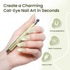 image:imageJODSONE 3in1 Cat Eye Magnet Nail Art ToolPurple Cylindrical amp Round Ball Nail Magnet Pens MultiEffect Magnets for Cat Eye Gel Polish DIY at Home SalonGreen