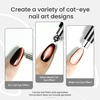 image:imageJODSONE 3in1 Cat Eye Magnet Nail Art ToolPurple Cylindrical amp Round Ball Nail Magnet Pens MultiEffect Magnets for Cat Eye Gel Polish DIY at Home SalonBlack