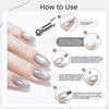 image:imageJODSONE 3in1 Cat Eye Magnet Nail Art ToolSilver Cylindrical amp Round Ball Nail Magnet Pens MultiEffect Magnets for Cat Eye Gel Polish DIY at Home Salon
