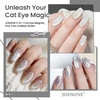 image:imageJODSONE 3in1 Cat Eye Magnet Nail Art ToolSilver Cylindrical amp Round Ball Nail Magnet Pens MultiEffect Magnets for Cat Eye Gel Polish DIY at Home Salon