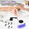 image:imageJODSONE U V LED Nail Lamp Blue Gel Polish Nail Dryer with Smart Auto Sensor 4 Timing Modes Fast Curing Suitable for Home and SalonM005