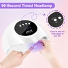 image:imageJODSONE U V LED Nail Lamp Blue Gel Polish Nail Dryer with Smart Auto Sensor 4 Timing Modes Fast Curing Suitable for Home and SalonM005