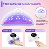 image:imageJODSONE U V LED Nail Lamp Blue Gel Polish Nail Dryer with Smart Auto Sensor 4 Timing Modes Fast Curing Suitable for Home and SalonM005