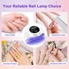 image:imageJODSONE U V LED Nail Lamp Blue Gel Polish Nail Dryer with Smart Auto Sensor 4 Timing Modes Fast Curing Suitable for Home and SalonM005