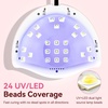 image:imageJODSONE U V LED Nail Lamp Blue Gel Polish Nail Dryer with Smart Auto Sensor 4 Timing Modes Fast Curing Suitable for Home and SalonM008