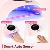 image:imageJODSONE U V LED Nail Lamp Blue Gel Polish Nail Dryer with Smart Auto Sensor 4 Timing Modes Fast Curing Suitable for Home and SalonM008