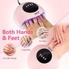 image:imageJODSONE U V LED Nail Lamp Blue Gel Polish Nail Dryer with Smart Auto Sensor 4 Timing Modes Fast Curing Suitable for Home and SalonM008
