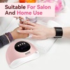 image:imageJODSONE U V LED Nail Lamp Blue Gel Polish Nail Dryer with Smart Auto Sensor 4 Timing Modes Fast Curing Suitable for Home and SalonM008